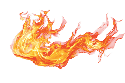 AI generated Fiery Orange Smoke Abstract png