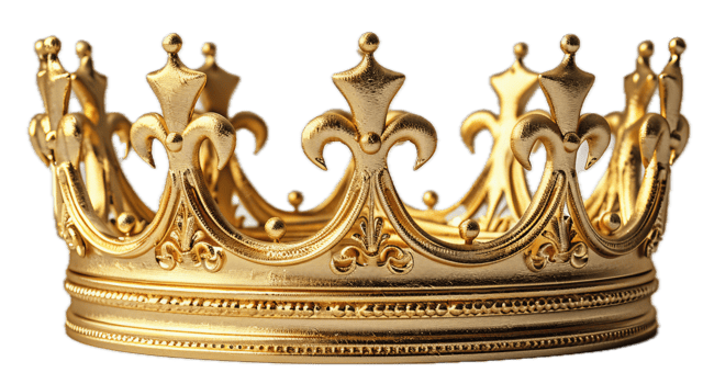 AI generated Ornate Golden Crown png