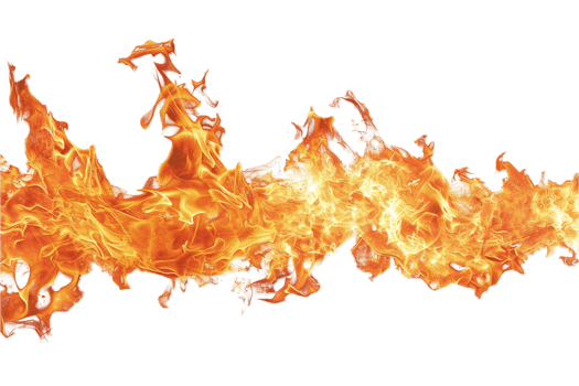 AI generated Fiery Orange Smoke Abstract png