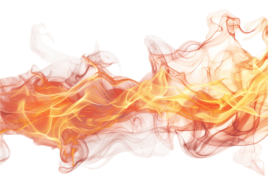 AI generated Fiery Orange Smoke Abstract png