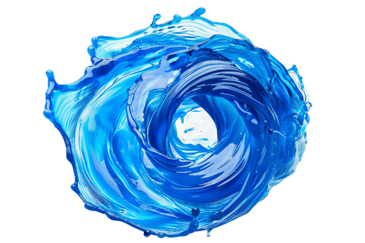 AI generated Abstract Blue Liquid Swirl png