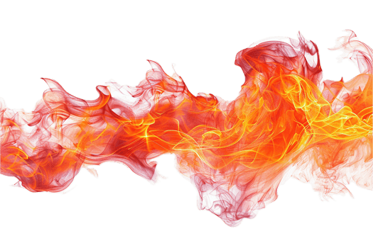 AI generated Fiery Orange Smoke Abstract png