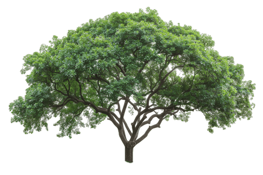 AI generated Lush Green Tree png