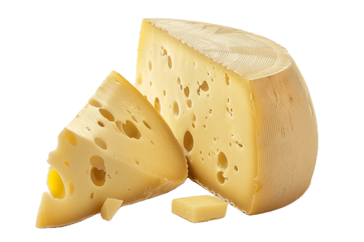 AI generated Swiss Cheese Wedge png