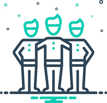 Mix icon for belonging vector