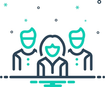 Mix icon for human vector