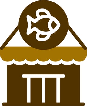 Fishing Gear Shop Creative Icon Design vector