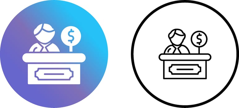 Cashier Vector Icon