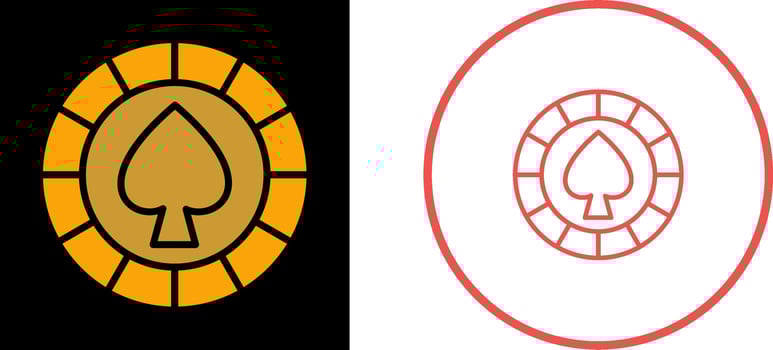 Spade Chip Vector Icon