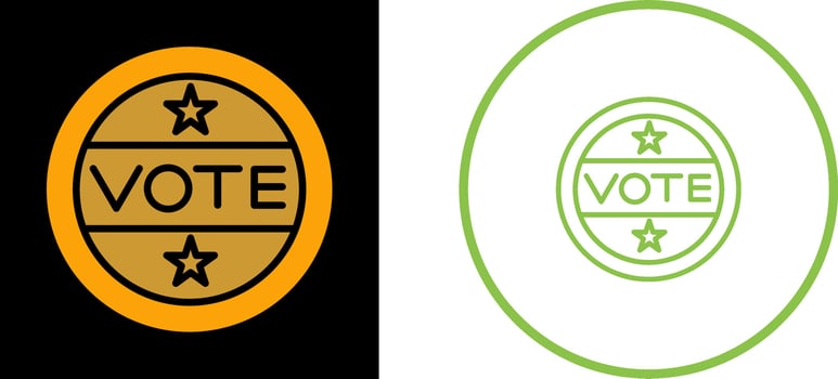 Vote Sticker Vector Icon