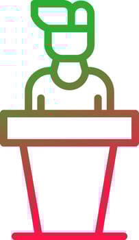Line Red and Green Gradient vector