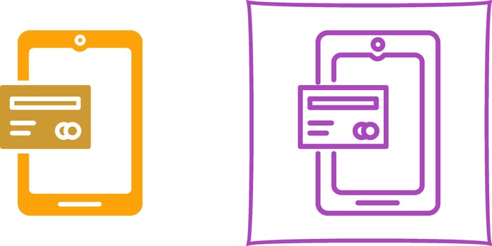 Mobile Banking Vector Icon