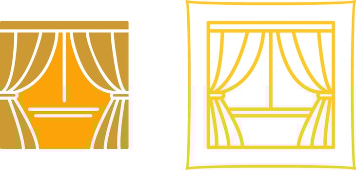 Curtains Icon Design vector
