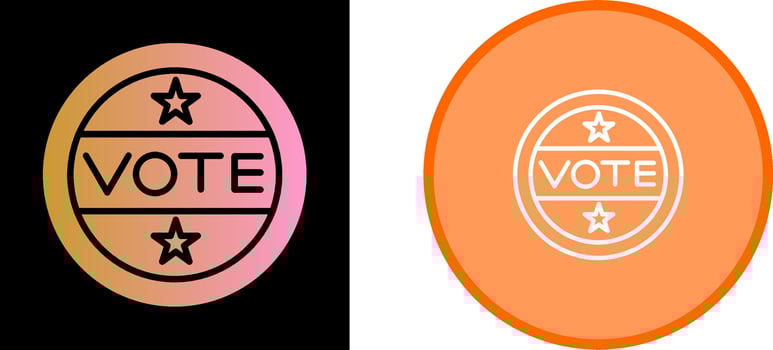 Vote Sticker Vector Icon