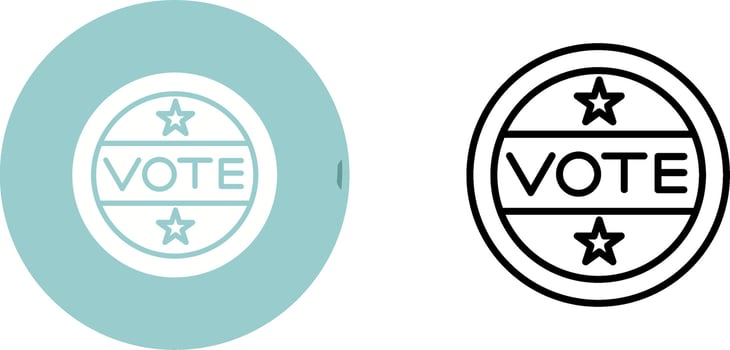 Vote Sticker Vector Icon