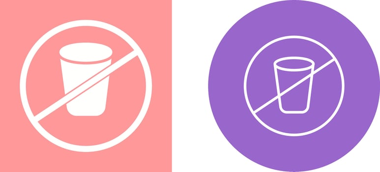 No Drinks Vector Icon