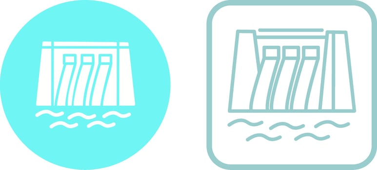 Water Dam Vector Icon