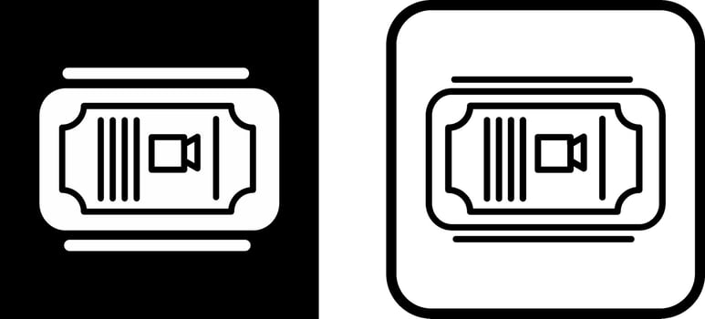 Cinema Ticket Vector Icon