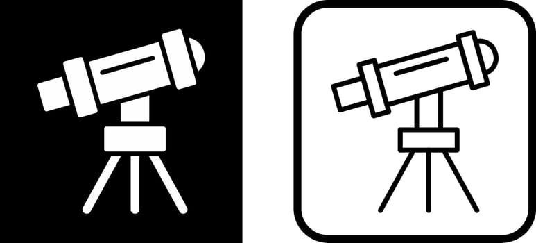 Telescope on Stand Vector Icon