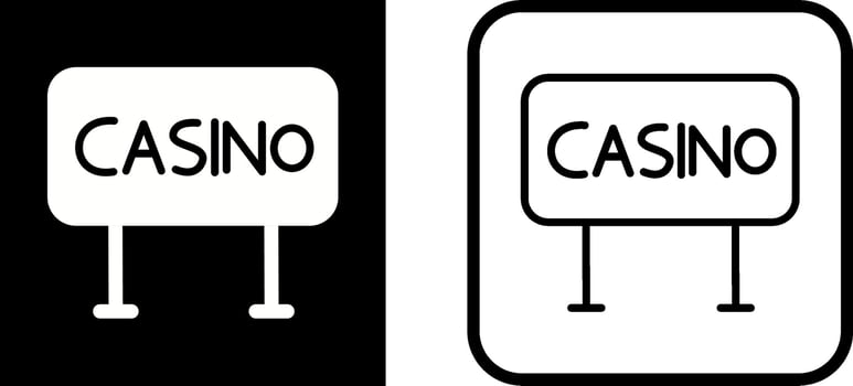 Casino Sign Vector Icon
