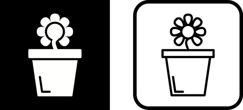 Flower Pot Vector Icon