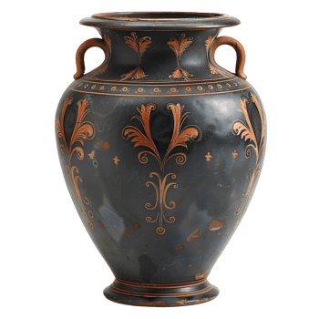 AI generated Ancient Greek vase PNG. Ancient jug isolated. Amphora vase PNG. Pithos vase PNG. Pelike jug PNG