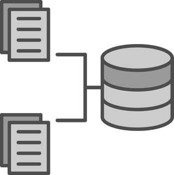 Data Collection Fillay Icon vector