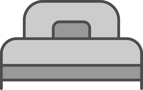 Single Bed Fillay Icon vector