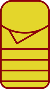 Sleeping Bag Line Two Color Icon vector