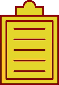 Clipboard Line Circle Icon vector