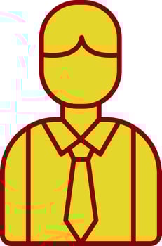 Employee Line Two Color Icon vector
