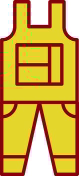 Overalls Line Two Color Icon vector