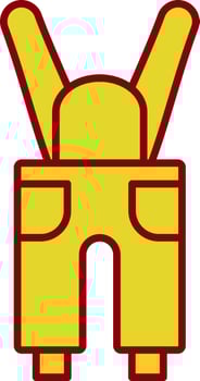 Coveralls Line Two Color Icon vector