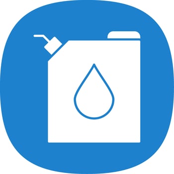 Fuel Glyph Curve Icon vector