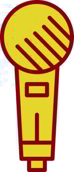 Mic Line Two Color Icon vector
