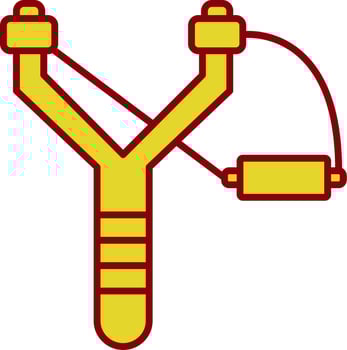 Slingshot Line Two Color Icon vector