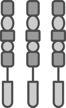 BBQ Stick Fillay Icon vector