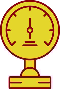Pressure Meter Line Two Color Icon vector