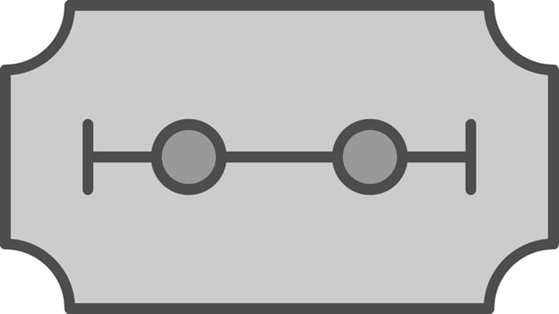 Razor Blade Fillay Icon vector