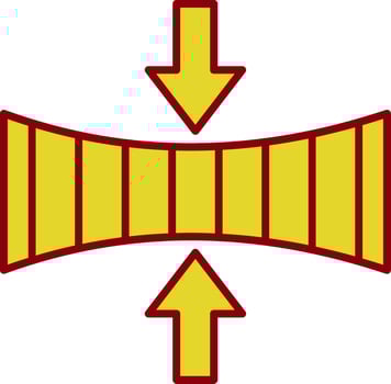 Elasticity Line Two Color Icon vector