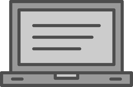 Laptop Fillay Icon vector