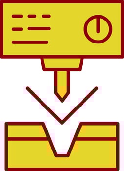 Metal Bending Machine Line Two Color Icon vector