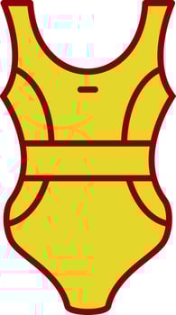 Swimsuit Line Two Color Icon vector
