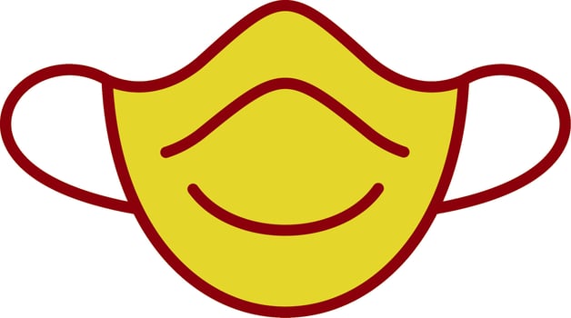 Dust Mask Line Two Color Icon vector