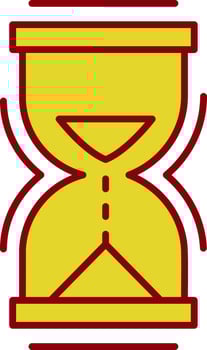 Hour Glass Line Two Color Icon vector