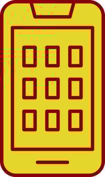 Mobile Line Two Color Icon vector