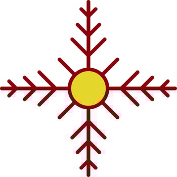 Snowflake Fillay Icon vector