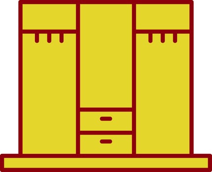 Closet Line Two Color Icon vector