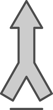 Merging Line Two Color Icon vector