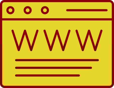 Browser Line Two Color Icon vector
